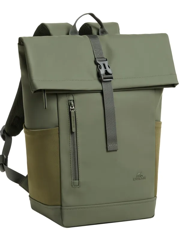 Produkt Rivacase Eden RIVACASE 7826 oliven grøn Eden-ECO 17L Roll top backpack 14" / 6 Billede