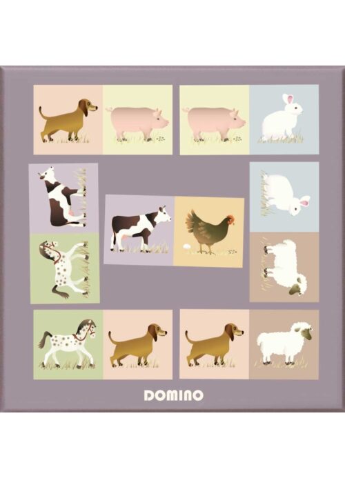 ViSSEVASSE DOMINO børnespil. 2021  nyhed, Domino med dyr til de mindste. Domino er et hyggeligt spil for hele familien.