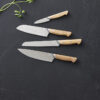 Morsø Foresta knivsæt 4 dele, Er en knivserie af meget høj kvalitet og med et smukt design, er af rustfrit stål og skaft af FSC-certificeret egetræ