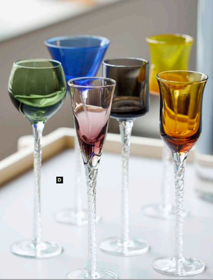 blyant parkere pause Lyngby glas snapseglas farvet glas - CBRM