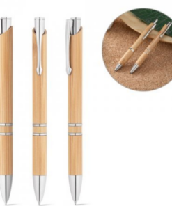 BETA BAMBOO. Bambus kuglepen med clip og metal detaljer. Er produceret i et naturligt materiale, derfor kan der være forskel på størrelser og farver