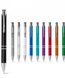 Beta plastic kuglepen i flere farver. Kuglepen med metalclips. kuglepen Blæk: blå. ø10 x 138 mm. En praktisk og solid kuglepen