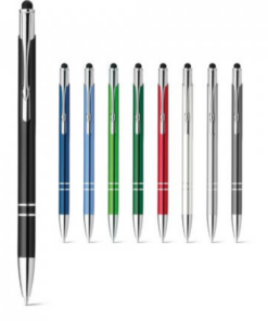 Galba kuglepen med touchpoint, Kuglepen i aluminium med touchpoint og klip. Kommer i forskellige farver. Blæk: blå. ø8 x 142 mm. Slim og effektiv pen.,