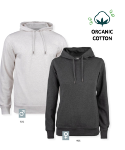 Premium OC Hoody D/H ,, sweatshirt i eksklusiv kvalitet , i økologisk bomuld, recycled polyesterblanding. Dekorativ flatlock raglan-ærme og mere