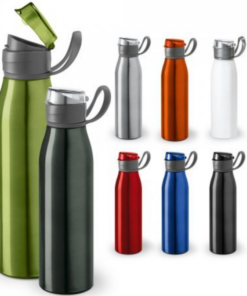 Drikkedunk Korver sport flaske flere farver, Sport flaske i aluminium med hætte og håndtag for let transport. Kapacitet op til 650 mL. ø66 x 250 mm